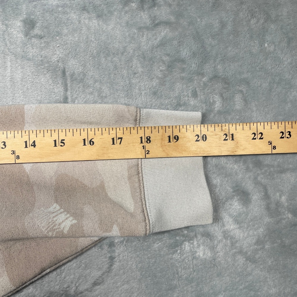 Pink Victoria's Secret Sweatshirt Women Medium Tan Camo Logo Crewneck Pullover - Picture 7 of 9